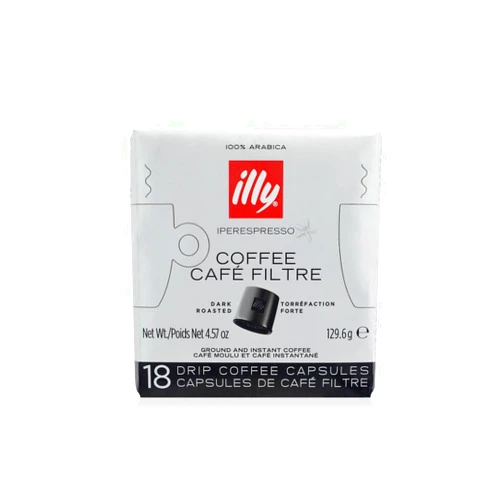 illy Intenso iper Coffee capsules, Dark Roast, Intense, Robust and Full Flavored With Notes of Deep Cocoa, 100% Arabica Coffee, Coffee Capsules for illy iper Coffee Machines, 18 Count