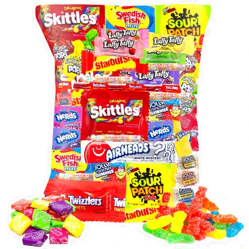 SWEETSIDE CANDY CO. CANDY VARIETY PACK - 2 Lbs Assorted Classic Candy Mix - Bulk Candy Care Package - candy, Office Candy Assortment - Gift Box for Birthday Party, Kids, College Students & Adults (2 lbs)