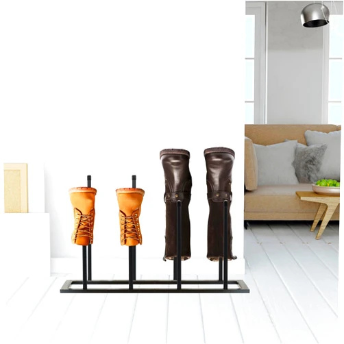 HIEDUYT Boot Rack Shoe Cabinet Metal Shoe Rack for Closet Shoe Organizer for Closet for 4 Pairs Free Standing Shoe Racks Shoe Cabinet Storage for Entryway Bedroom, Patio Outdoor, Hallway large Boot Tray