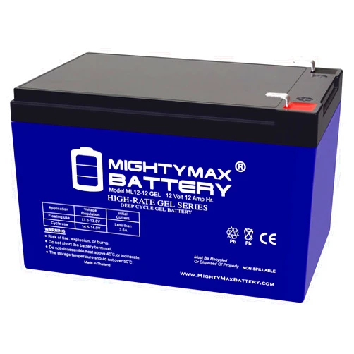 Mighty Max Battery 12V 12AH Gel F2 Replacement Battery Compatible with Zipr Mobility Zipr Roo Scooter