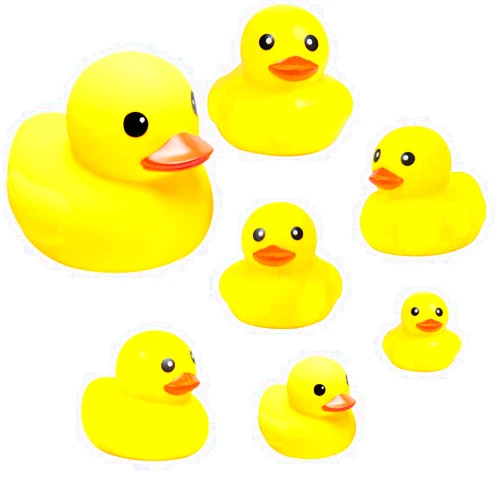 CICITOYWO Yellow Rubber Ducks, 7pcs Preschool Large Bath Toys Bathtub Floating Squeaky Duckies Gift for Baby Shower Infants Kids Toddler Party Decoration (Medium)