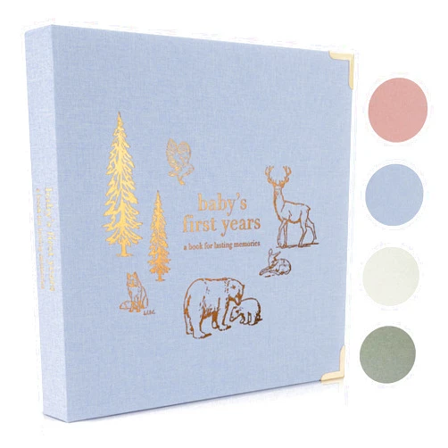 ZICOTO Keepsake Baby Memory Book for Boys and Girls – Timeless First 5 Year Baby Book – Neutral Journal Scrapbook or Photo Album - Record a Milestone for Every Event from Birth to Age 5