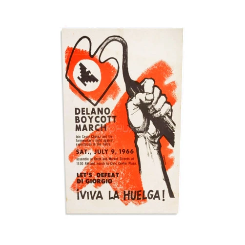 Generic United Farm Workers Poster Viva La Huelga! 2 Canvas Painting Posters And Prints Wall Art Pictures for Living Room Bedroom Decor 08x12inch(20x30cm) Unframe-style