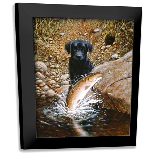 ArtDirect - Silver, John 20x24 Black Modern Framed Art Print Titled: Js56-D