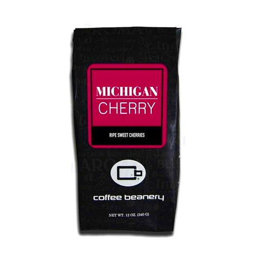 Coffee Beanery Michigan Cherry Coffee by Coffee Beanery | 12oz Flavored Coffee Ground Medium Roast Coffee| 100% Specialty Arabica Coffee Ground | Gourmet Coffee | Flavored Ground Coffee Medium Roast