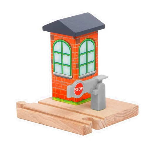 ORBRIUM Wooden Train Tracks Accessories Set Engine Stop/go Checkpoint Compatible with Thomas & Friends Wooden Railway, Brio, IKEA, Melissa & Doug STEM Toys