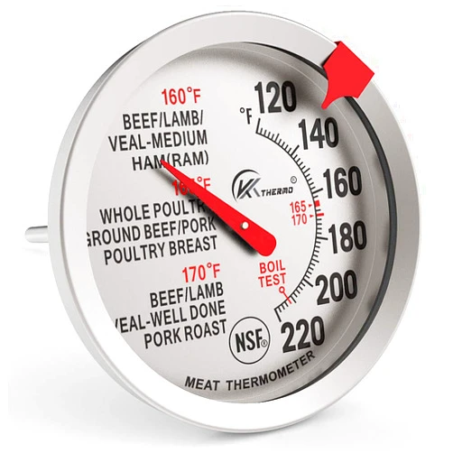KT THERMO Meat Thermometer for Cooking - NSF certificated instant read cooking temperature thermometer oven safe, waterproof 2.5