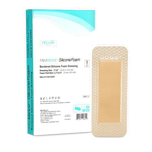 MedVanceTM Silicone - Bordered Silicone Adhesive Foam Dressing, 2