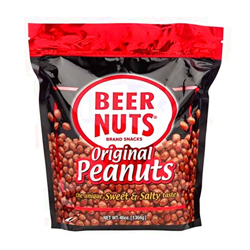 BEER NUTS Original Peanuts - Sweet & Salty Bar Nuts - Gluten Free, Kosher, Low Sodium Peanut Snacks Made In The USA - 46oz Resealable Bag (Pack of 1)