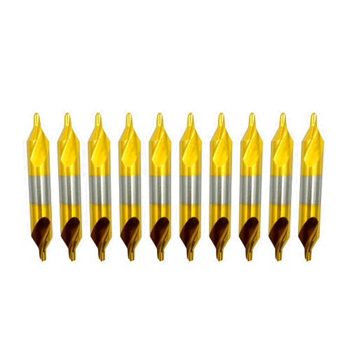 DelitonGude 10pcs of 3.0mm Center Drill Bits Set,High Speed Steel Titanium Coating Drill Bits Kit Countersink Tools for Spotting Lathe Metalworking(3.0mm)