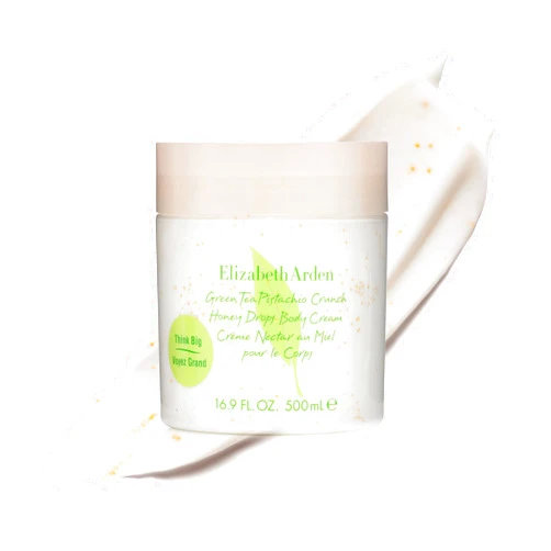 Elizabeth Arden Green Tea Pistachio Crunch Honey Drops Body Cream, Moisturizer for Dry Skin, Use Day or Night, Softens and Moisturizes, 16.9 oz.
