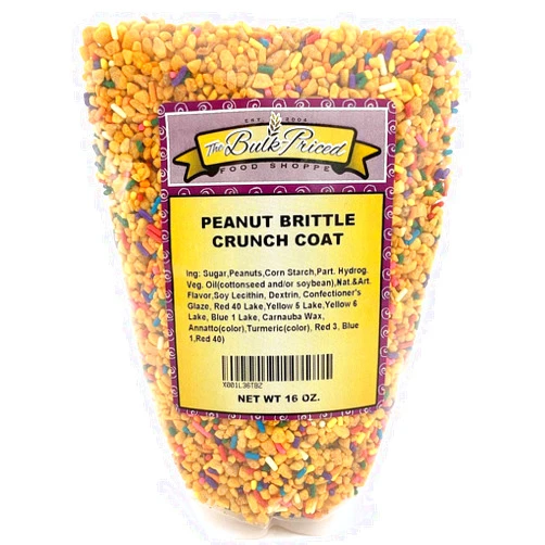 The Bulk-Priced Food Shoppe Peanut Brittle Crunch Coat Ice Cream Topping (1 lb. Resealable Zip Lock Stand Up Bag), Kosher