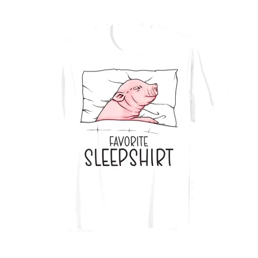 Sleeping & Napping Shirt Gifts For Nap Lovers Favorite Sleepshirt, Napping Pig, Piglet & Piggy Pajama T-Shirt