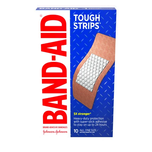 Band-Aid Brand Tough Strips Adhesive Bandages for Wound Care, Durable Protection for Minor Cuts and Scrapes, Extra Large Size, 10 ct