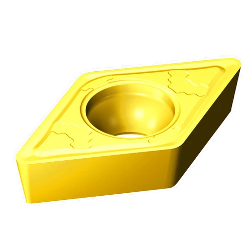 Sandvik Coromant, DCMT 3(2.5)2-MMC 2025, CoroTurn 107 Insert for Turning, Carbide, Diamond 55°, Neutral Cut, 2025 Grade, Ti(C,N)+Al2O3+TiN (Pack of 10)