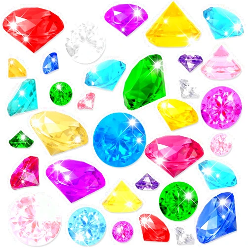 YUJUN 46 PCS Diving Gems Toys,Acrylic Big Diamond Pool Gems with Pirate Treasure Chest Summer Beach Underwater Swimming Toys for Kids Birthday Swimming Pool Party Favors Fish Tank Stuffer (3 Sizes)