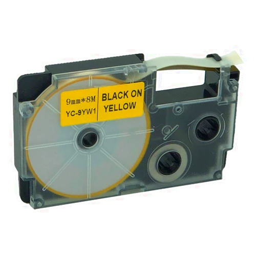 NEOUZA Compatible for Casio EZ-Label Tape 9mm Black on Yellow XR-9YWS Label IT!
