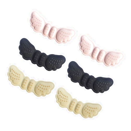 WOFASHPURET Self Adhesive High Heel Back Pads Wing Shape Heel Protectors for Friction Relief Thin Design Skin Tone and Comfortable Heel Grips and Stickers