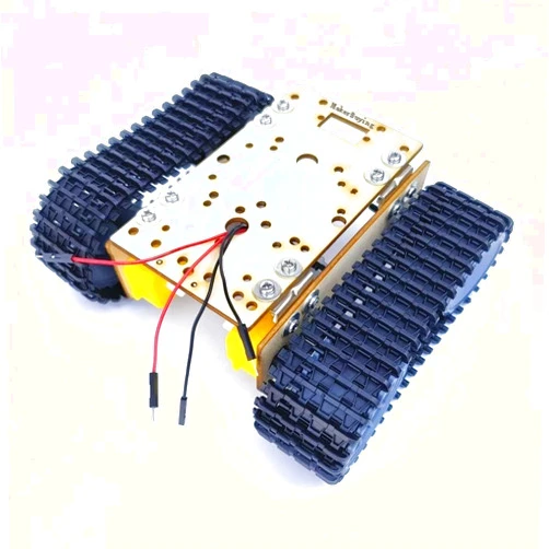 makerbuying Economy Robot Tank Chassis Building Block Wood Board TT Motor 3-9v Tracked car Intelligent car Chassis SN8400