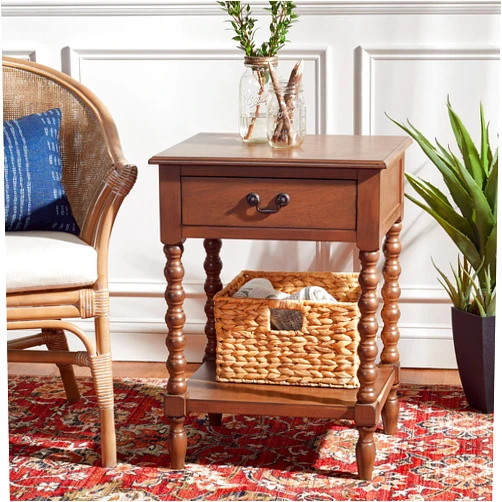 Safavieh Home Collection Athena Brown 1-Drawer Accent Tables
