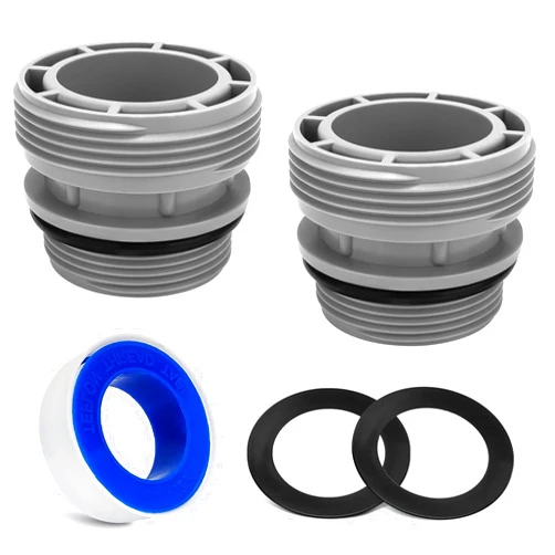 Hasanbar Hose Conversion Adapters Kit for Intex & Coleman Pools, 4560 40mm Hose to 1 1/2 Inch Filter Hose Conversion Kit for Hayward Pool Filter Pump Hose Connector Above Ground Pools Part, 2 Pack, Grey