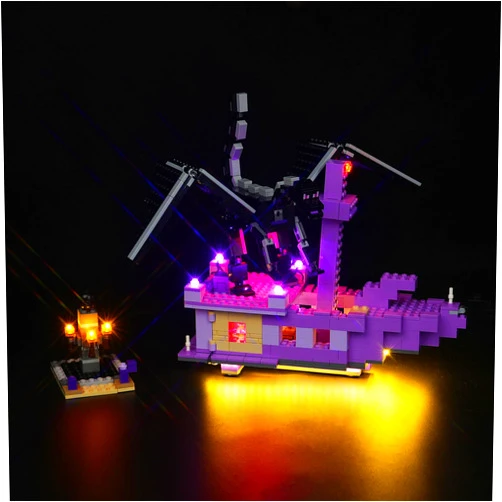 DALDED LED Lighting Kit for Lego Minecraft The Ender Dragon and End Ship Set, LED Light Compatible with Lego 21264 Building Block Models (Not Include Lego Set)