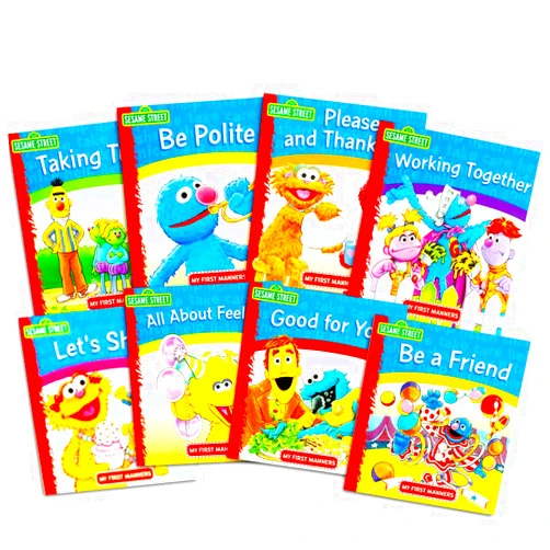 Sesame Street Elmo Manners Books for Kids Toddlers - Set of 8 Manners Books