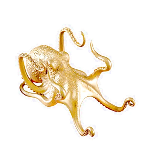 Saccgt Adjustable for Creative Golden Octopus Lazy Phone Holder Portable Mobile Phone Holder Desk Holder Metal, Approx.4.8x9x4.8cm/1.9x3.5x1.9inch
