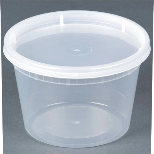 YW Deli Food Storage Containers with Lids, 16 Ounce, 96 Count