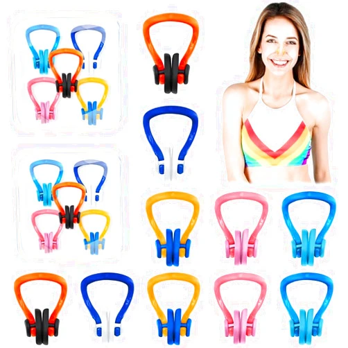 YUHENGLE Swimming Nose Clip - 10 Packs Silicone Swim Nose Plugs for Kids (Age 7+) and Adults,Waterproof Pool Nose Plugs for Diving Swimming and Other Water Sports with Storage Box,Multi-Color