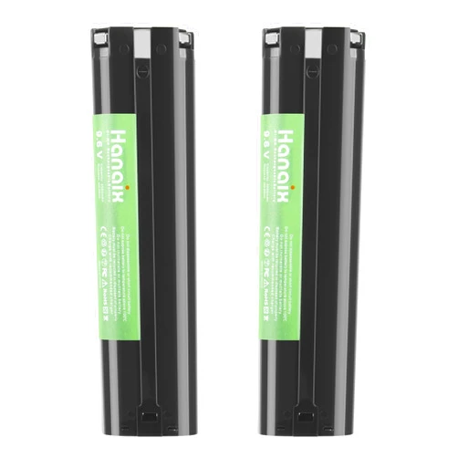 Hanaix 2 Pack 9.6V 4.0Ah Battery Compatible with Makita 9000 9033 6095d da391d kr23/43 9600 6096d 9001 9002 192696-2 193890-9 632007-4 Ni-MH Battery