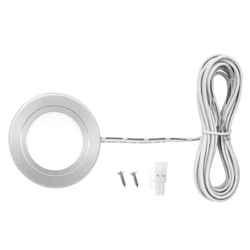 Tresco L-POC-3EQFR-W-1 12VDC 3W EquiLine LED Puck Light - 3000K - Nickel
