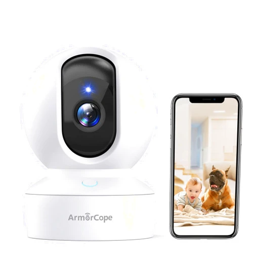 Armorcope Pet Camera, 2K HD Dog Camera with Phone APP, 360° Pan/Tilt View Puppy Cam, One Click Call for Baby Monitor, MagivPix Night Vision,Motion Tracking Alarm with Cloud/Local SD,Home Indoor Security Cam