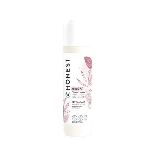 The Honest Company Silicone-Free Conditioner | Gentle for Baby | Naturally Derived, Tear-free, Hypoallergenic | Sweet Almond Nourish, 10 fl oz