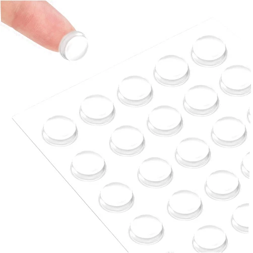 QUEENTI Silicone 160 Pcs Cabinet Door Bumpers Round, 1/2