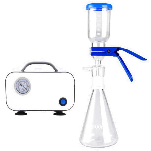 FOUR E'S SCIENTIFIC 1000mL Lab Vacuum Filtration Distillation Apparatus with Lab Vacuum Pump