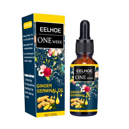 AKwell Ginger Germinal Oil Ginger Hair Growth Serum Ginger Essential Oil Stop Hair Loss Hair Thinning Treatment Hair Growth Oil for Women & Men 30ML