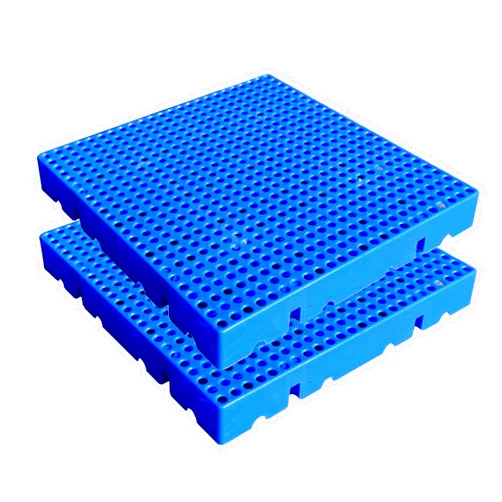 LXSEHN Plastic Pallet, Waterproof Storage Grid Pad, Lightweight Nestable Floor Pallets, 2pcs HDPE Breathable Grids Article Racks for Garage Supermarket Basement