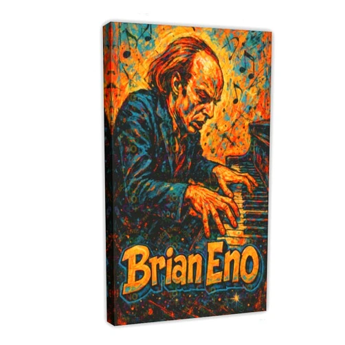 TONITOTA Electric Pianist Brian-Music-Eno Canvas Wall Art | Memorial for Famous Figures | Home | School | Office Decor Poster | Frame 20x30inch