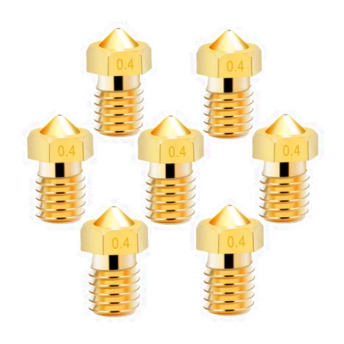 Kulannder 14 Pcs M6 3D Printer Nozzle 0.4mm Extruder Brass Nozzle Print Head for 1.75mm Filament E3D V5 V6 Makerbot