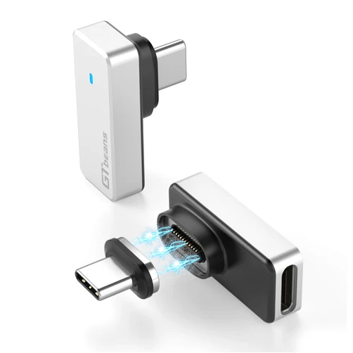 GTbeans USB C Magnetic Adapter 24Pin, (2 Pack) Type C Connector Support PD 240W Fast Charge, USB 4.0 40Gb/s Data Transfer and 8K 60Hz Video Output for Steam Deck, MacBook Pro/Air and More Type C Devices