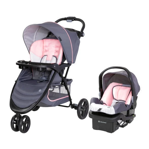 Baby Trend EZ Ride Travel System with EZ-Lift Car Seat, Dash Pink
