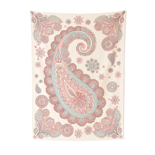 DreamController Pasttel Paissley Wall Tapestry for Bedroom by DC | Bohemian or Mandala Tapestry Wall Hanging & Aesthetic Decor for Dorm, Living Room, Picnic & Home | 30