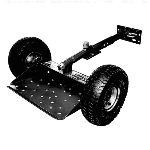 Jungle Jim's Jungle Wheels Lawn Mower Sulky – Black Edition – Stand-On Two-Wheel Sulky for Walk-Behind Mowers – Folding Trailer Hook Up – 10