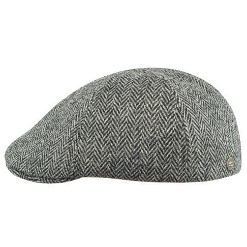 Sterkowski Rusty Duckbill Cap | Harris Tweed Flat Cap for Men and Women | 6 Panel Warm Breathable Scally Cap
