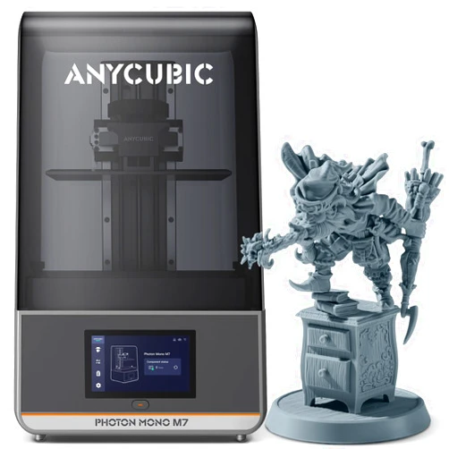 ANYCUBIC Photon Mono M7 Resin 3D Printer, 10.1 inch 14K HD Screen with COB LighTurbo 3.0 System, 150mm/h Fast Printing, Intelligent 3D Resin Printer, Build Volume of 8.77''x4.96''x9.05''