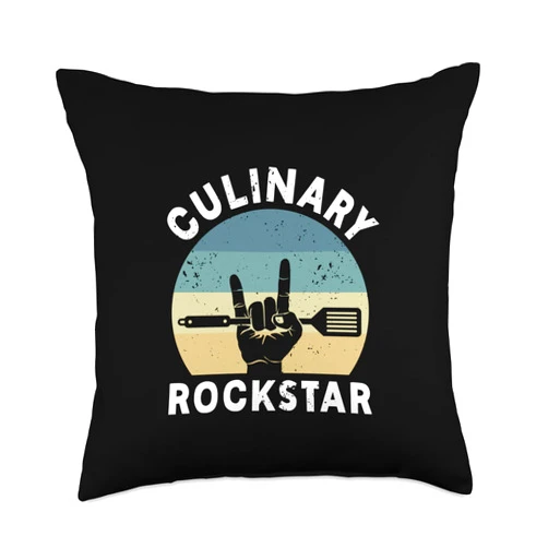 Culinary Rockstar Chef Cook Apparel Culinary Rockstar Chef Cook Culinary Lover Throw Pillow