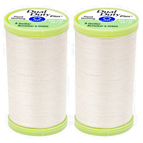 Coats 2-Pack Bundle Coats & Clark Dual Duty Plus Hand Quilting Thread 325yds Natural s960-8010