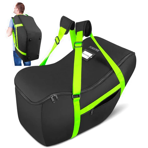 YOREPEK Padded Car Seat Travel Bag Backpack Compatible with UPPAbaby MESA, Infant Car Seat Bags for Air Travel with Adjustable Straps, Car Seat Gate Check Bag with 2 Pockets for Baby Travel Essential