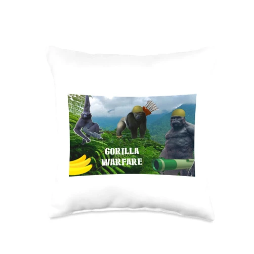 Hanging out Orangutan a snack by the Mountain Gorilla Warfare no Monkeys around Go Ape Swing for Bananas Throw Pillow